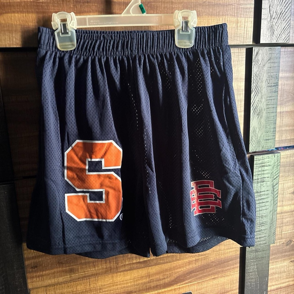 Eric Emanuel Navy and Orange Athletic Shorts